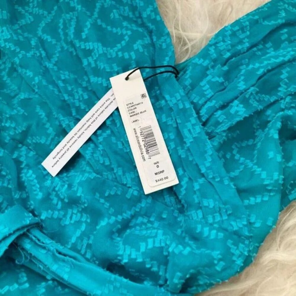 ALICE AND OLIVIA Darva Wrap-effect Swiss-dot Silk And Cotton-blend Midi Dress - Picture 8 of 14